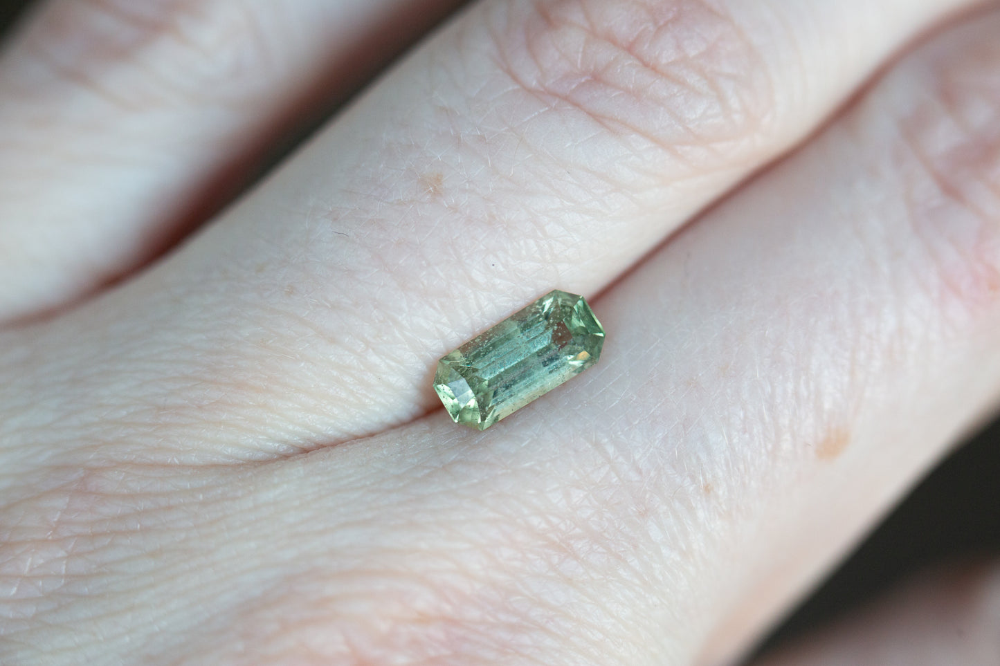 Load image into Gallery viewer, 1.5ct light green Sri Lankan sapphire
