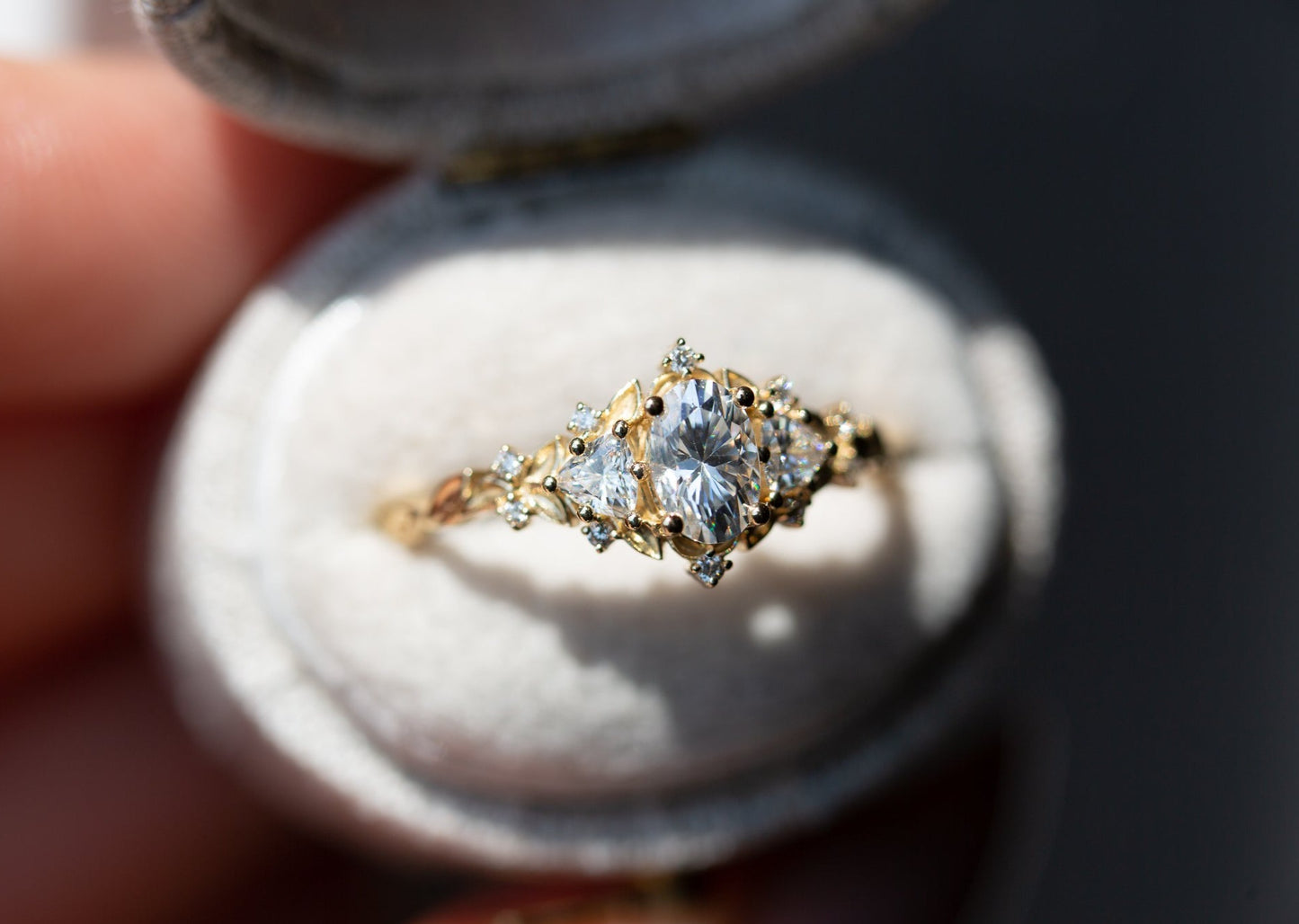 Queen Charlotte Engagement Ring Vintage Style Halo Split Shank