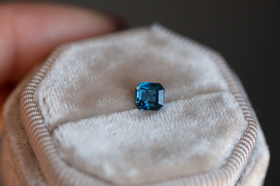 Load image into Gallery viewer, 1.11ct blue emerald cut sapphire
