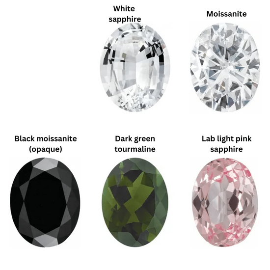 Load image into Gallery viewer, Customize your own 7x5mm oval briar rose three stone with round side stones
