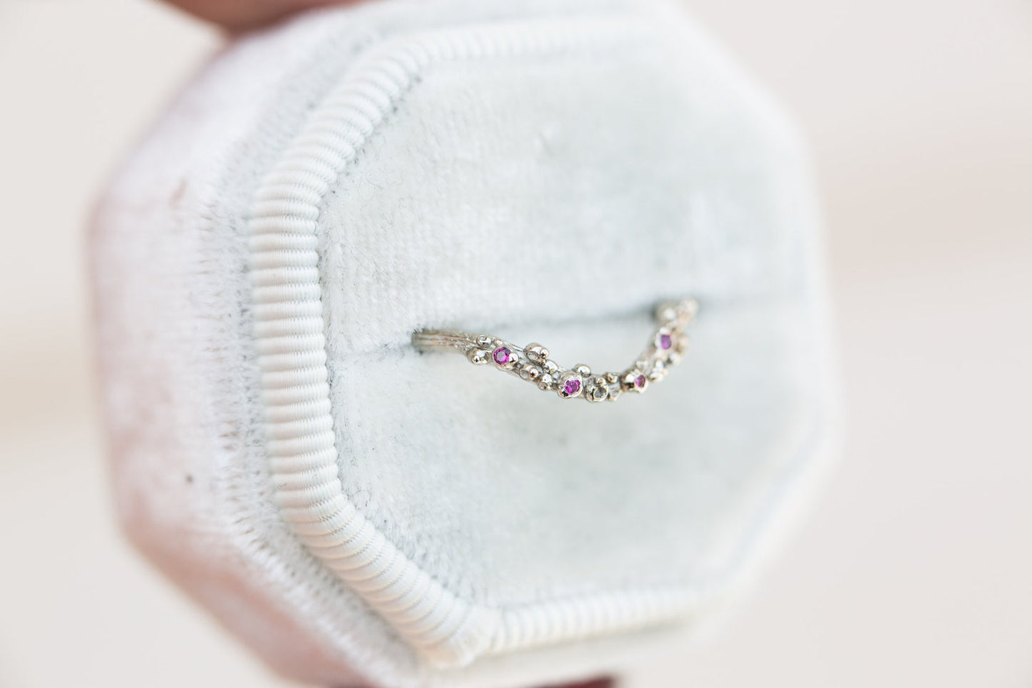 Ruby barnacle wedding band