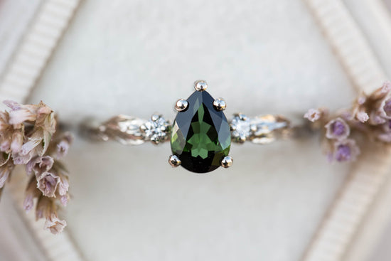 Unheated 8.63 Ct Blue Green Sapphire, GIA, Unset 3-Stone Ring, Pendant–  Sarosi